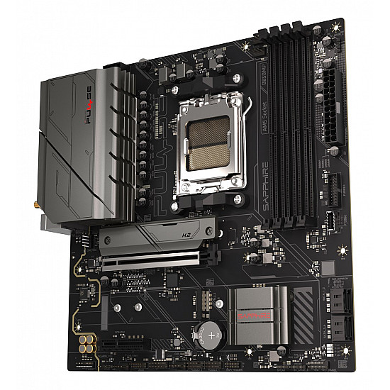 SAPPHIRE AMD B850M AM5 PULSE Ryzen R9/R7/R5, 4x DDR5 7600MHz, PCIE 5, 1x M.2 Gen5, 1x M.2 Gen4, LAN 2.5 Gbps, WIFI6, USB, MATX