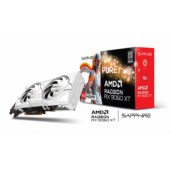 Graphics Card SAPPHIRE AMD Radeon RX 9060 XT 16 GB GDDR6 128 bit Dual Slot Fansink 11350-02-20G