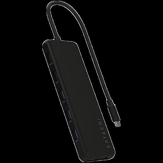 Satechi USB-C Triple Display Multiport Hub (13-in-1 Adapter), Black, 100W, ST-P3D13K