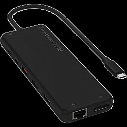 Satechi USB-C Triple Display Multiport Hub (13-in-1 Adapter), Black, 100W, ST-P3D13K