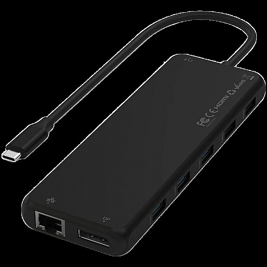 Satechi USB-C Triple Display Multiport Hub (13-in-1 Adapter), Black, 100W, ST-P3D13K