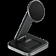 SATECHI 2-in-1 Foldable Qi2 Wireless Charging Stand (Space Gray)