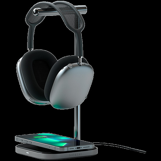 SATECHI 2-in-1 Headphone Stand with Wireless Charger