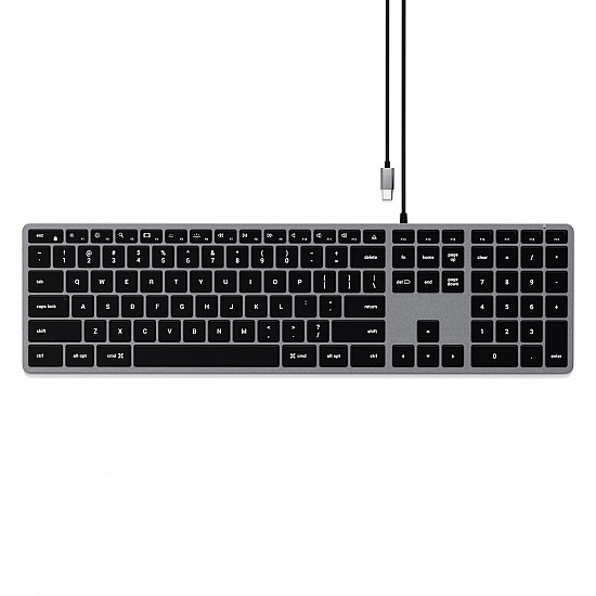 Satechi Slim W3 keyboard Universal USB QWERTY English Aluminium, Black