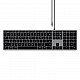 Satechi Slim W3 keyboard Universal USB QWERTY English Aluminium, Black
