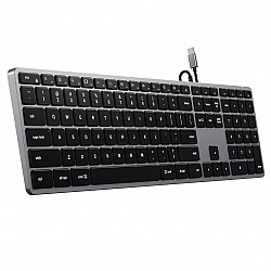 Satechi Slim W3 keyboard Universal USB QWERTY English Aluminium, Black