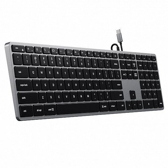 Satechi Slim W3 keyboard Universal USB QWERTY English Aluminium, Black