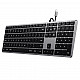 Satechi Slim W3 keyboard Universal USB QWERTY English Aluminium, Black