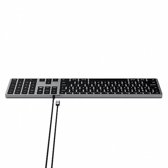 Satechi Slim W3 keyboard Universal USB QWERTY English Aluminium, Black