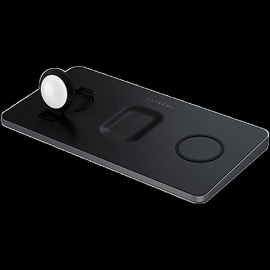 Satechi ST-X3TWCPM mobile device charger Headphones, Smartphone, Smartwatch Black AC Wireless charging Indoor