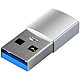 Satechi USB-A to USB-C Adapter, Silver, ST-TAUCS