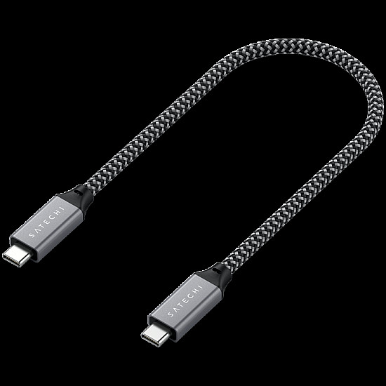 Satechi ST-U4C25M, 0.25 m, USB C, USB C, USB4 Gen 3x2, 40 Gbit/s, Black, Grey