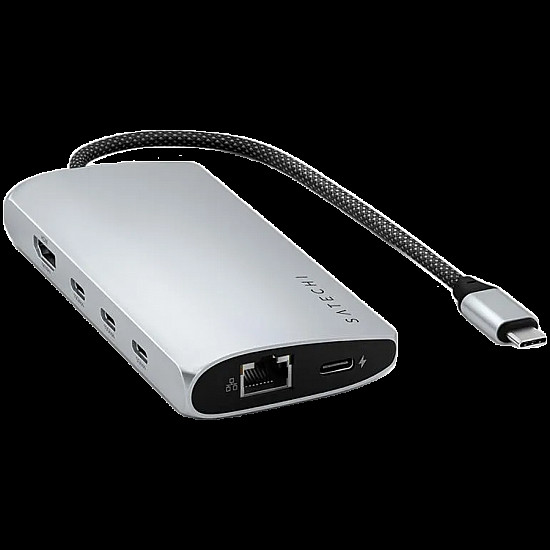 SATECHI USB-C MultiPort Adapter 8K with Ethernet V3 - Silver