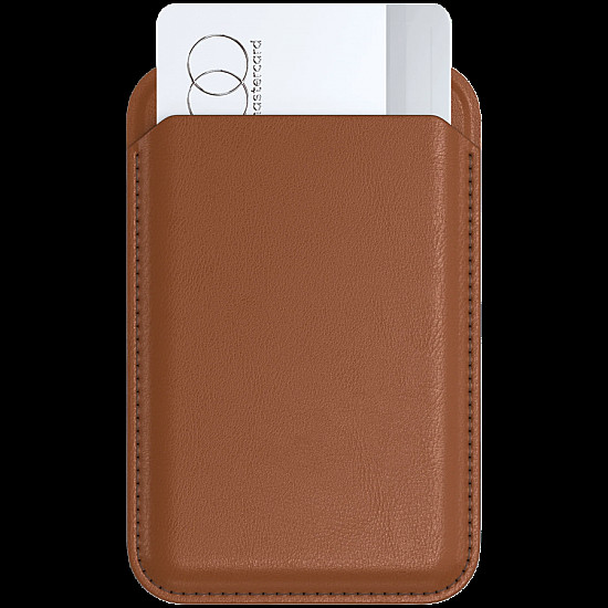SATECHI Vegan-Leather Magnetic Wallet Stand (Brown)
