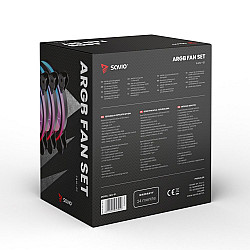 SAVIO FAN-01 4-pack 120mm ARGB fan including controller and remote control