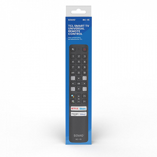 Savio RC-15 universal /replacement for TCL SMART TV remote control IR Wireless Press buttons