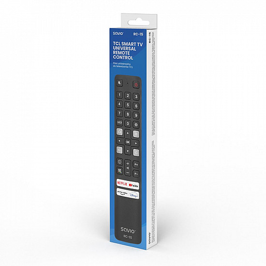 Savio RC-15 universal /replacement for TCL SMART TV remote control IR Wireless Press buttons