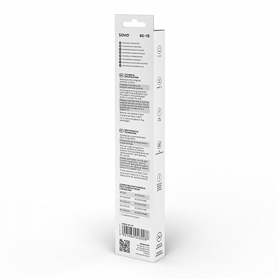 Savio RC-15 universal /replacement for TCL SMART TV remote control IR Wireless Press buttons