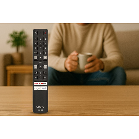 Savio RC-15 universal /replacement for TCL SMART TV remote control IR Wireless Press buttons