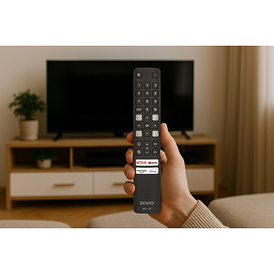 Savio RC-15 universal /replacement for TCL SMART TV remote control IR Wireless Press buttons