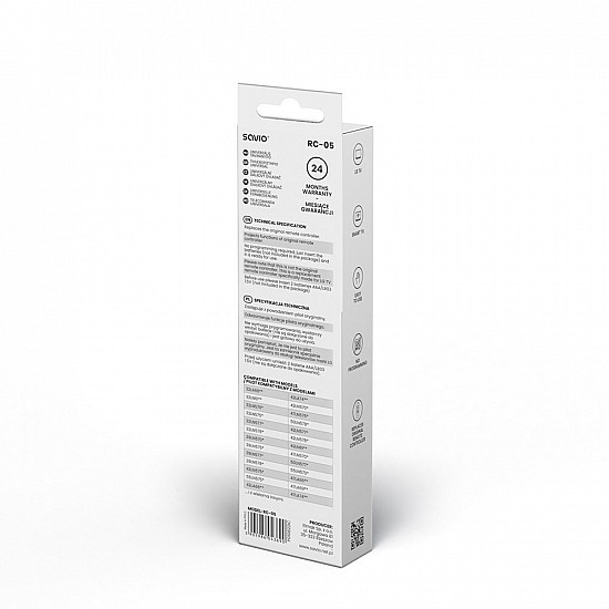 SAVIO Universal remote controller/replacement for LG TV RC-05 IR Wireless