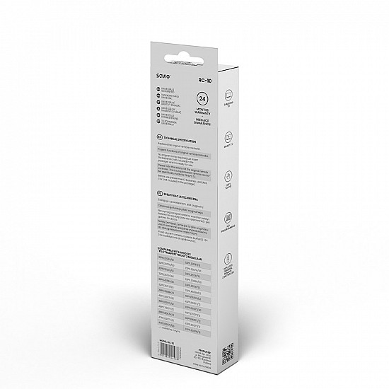 SAVIO Universal remote controller/replacement for PHILIPS TV RC-10 IR Wireless