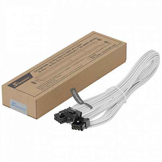 MODULAR CABLE SEASONIC 12VHPWR - 1X PCIE 12+4 PINS (WHITE)