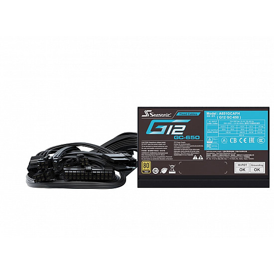 Seasonic G12 GC-650 maitinimo blokas su 650W, 80+ Gold 2025