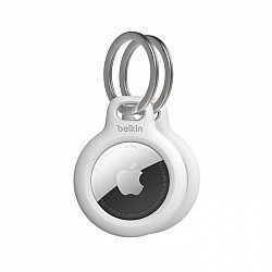 2-PACK SECURE HOLDER W/ KEY RIN F/ APPLE AIRTAG BLACK AND WHITE