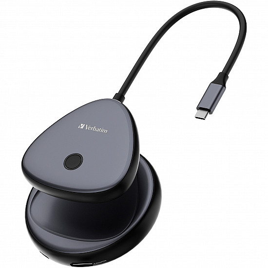 VERBATIM Share My Screen USB-C kabelloser Display Adapter 4K mit Hub WDA-02