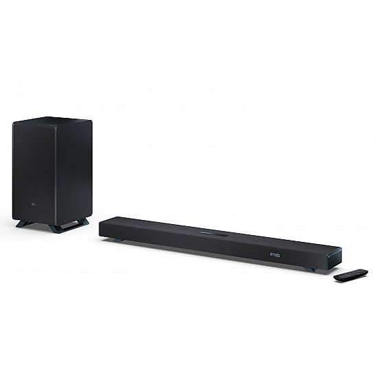 Sharp 3.1.2 Dolby Atmos/DTS:X Soundbar with Wireless Subwoofer HT-SBW53121(BK) 550 W Bluetooth Black Wireless connection