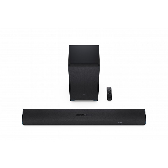 Sharp 3.1.2 Dolby Atmos/DTS:X Soundbar with Wireless Subwoofer HT-SBW53121(BK) 550 W Bluetooth Black Wireless connection