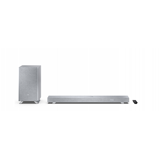 Sharp 3.1.2 Dolby Atmos/DTS:X Soundbar with Wireless Subwoofer HT-SBW53121(SL) 550 W Bluetooth Silver Wireless connection