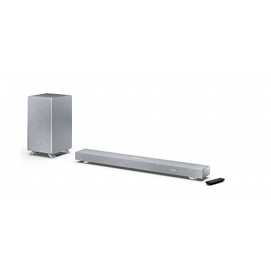 Sharp 3.1.2 Dolby Atmos/DTS:X Soundbar with Wireless Subwoofer HT-SBW53121(SL) 550 W Bluetooth Silver Wireless connection
