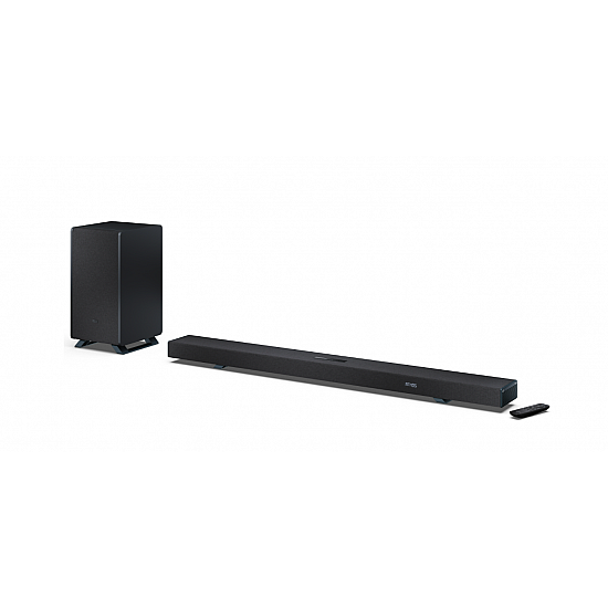 Sharp 5.1.2 Dolby Atmos/DTS:X Soundbar with Wireless Subwoofer HT-SBW55121(BK) 650 W Bluetooth Black Wireless connection