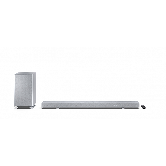 Sharp 5.1.2 Dolby Atmos/DTS:X Soundbar with Wireless Subwoofer HT-SBW55121(SL) 650 W Bluetooth Silver Wireless connection