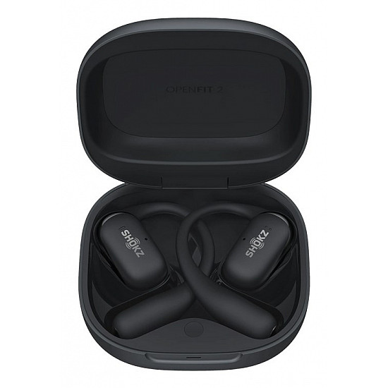SHOKZ OpenFit 2 Headphones Wireless Ear-hook Calls/Music/Sport/Everyday Black SHOKZ OpenFit 2 Headphones Wireless Ear-hook Calls/Music/Sport/Everyday Black