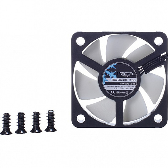 Fractal Design Silent Series R3 Fan 1-pack Sort Hvid 50 mm