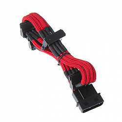 4-pin Molex to 4x SATA extension - 300mm red