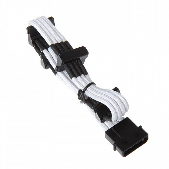 4-pin Molex to 4x SATA extension - 300mm white