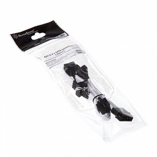 4-pin Molex to 4x SATA extension - 300mm white