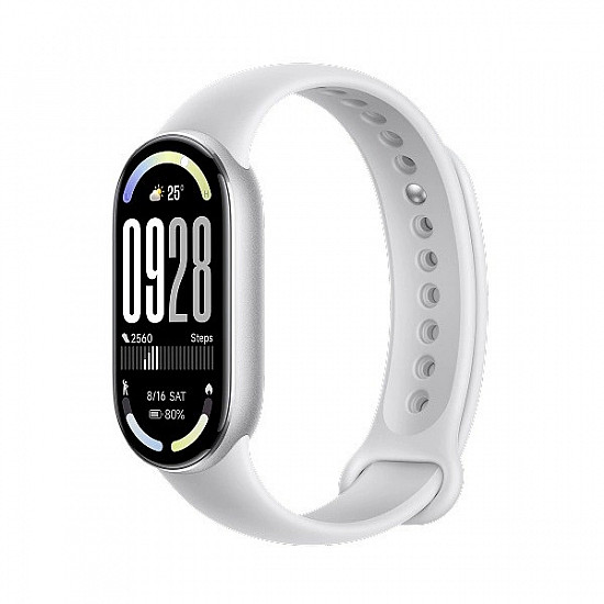 Xiaomi Smart Band 10 Glacier Silver Smartband Bluetooth 5.4, 233 mAh, 1.72, 5 ATM, accelerometer, gyroscope, PPG sensor