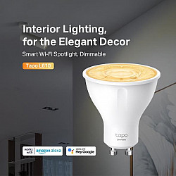 Smart Light Bulb TP-LINK Power consumption 2.9 Watts Luminous flux 350 Lumen 2700 K Beam angle 40 degrees TAPOL610