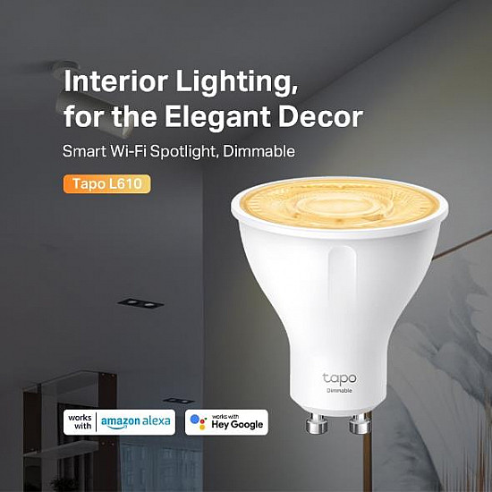 Smart Light Bulb TP-LINK Power consumption 2.9 Watts Luminous flux 350 Lumen 2700 K Beam angle 40 degrees TAPOL610