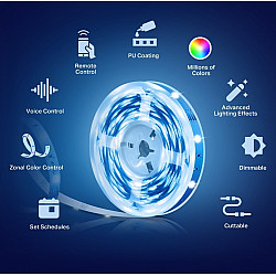 Smart Light Strip, Multicolor SPEC: 2.4 GHz Wi-Fi, 802.11b/g/n, one 16.4 ft/5m RGB+IC LED light strip, 12V/112V/1.5 Tapo L920-5