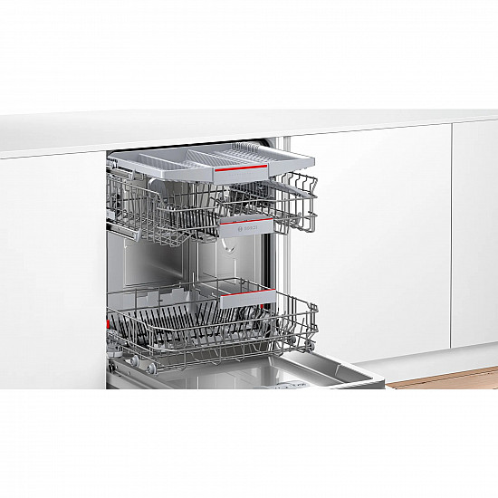 BOSCH Built-In Dishwasher SMV4HVX00E, Energy class E, 60 cm, EcoSilence, AquaStop, 6 programs, Home Connect, 3rd drawer, Led Spot
