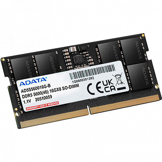 16 GB ADATA SO-DIMM 5600 (schwarz, AD5S560016G-S, Premier Tray)