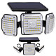 Maclean IP65 Solar LED Lamp with Motion and Dusk-to-Dawn Sensor IP65 4W 320lm 4000K Li-ion 1200 mAh 3 Operating Modes Floodlight Security Garden Entryway HQ