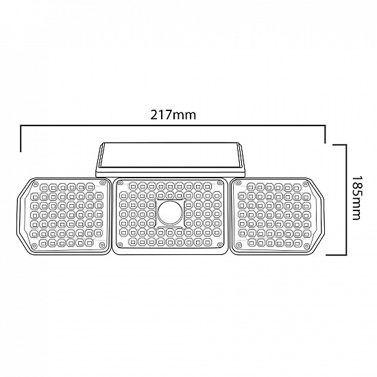Maclean IP65 Solar LED Lamp with Motion and Dusk-to-Dawn Sensor IP65 4W 320lm 4000K Li-ion 1200 mAh 3 Operating Modes Floodlight Security Garden Entryway HQ
