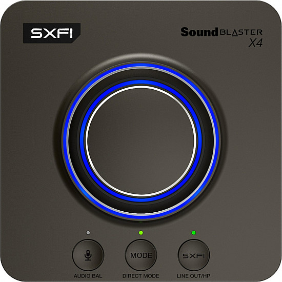 Creative Soundblaster X4 USB-Soundkarte, 192 kHz Hi-Res, 7.1 Surround - anthrazit